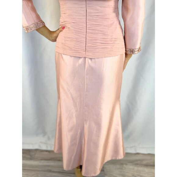Cachet Vintage VTG Pink Tea Length Dress and Jacket Pair - Picture 9 of 14